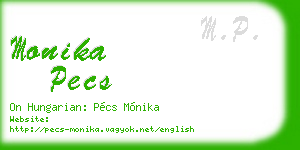 monika pecs business card